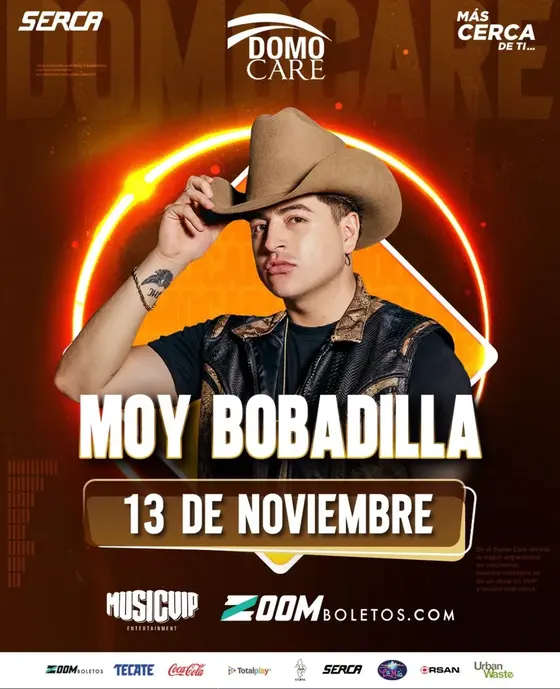 Cartel de Moy Bobadilla en el Domo Care de Monterrey, 13 de noviembre